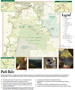 orientation map panel at Castle Rock State Park