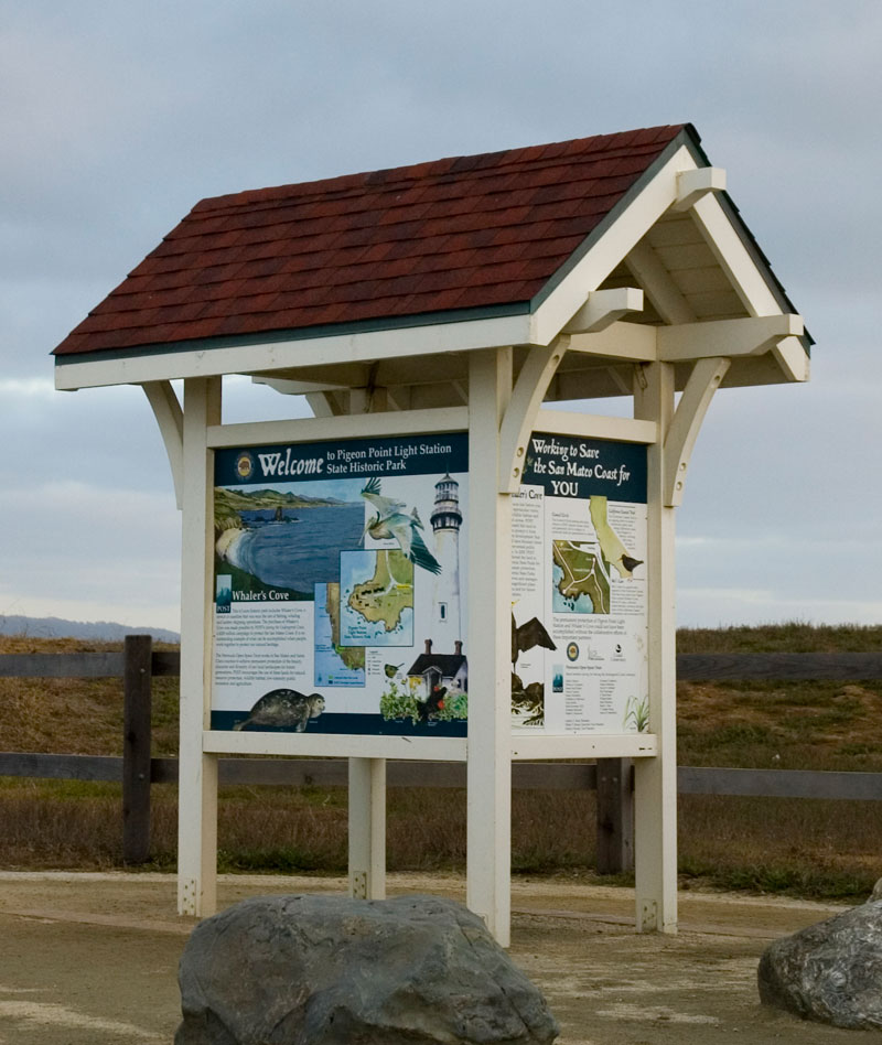 Pigeon Point Welcome Kiosk, Installed